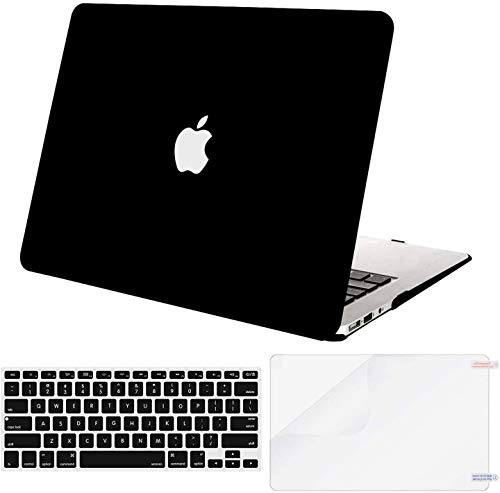 MOSISO Compatible with MacBook Air 13 inch Case (Models: A1369 & A1466, Older Version 2010-2017 Release), Protective Plastic Hard Shell Case & Keyboard Cover & Screen Protector, White
