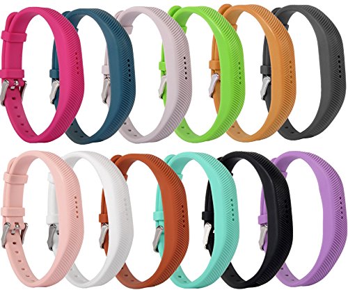 Huishang Flex 2 Accessory Bands for Fitbit Flex 2 / Fit bit flex2, with Chrome Claspor Soft Silicone Fitness Bracelet Strap, Adjustable Replacement Wrist Band for Fitbit Flex 2 Smart Watch
