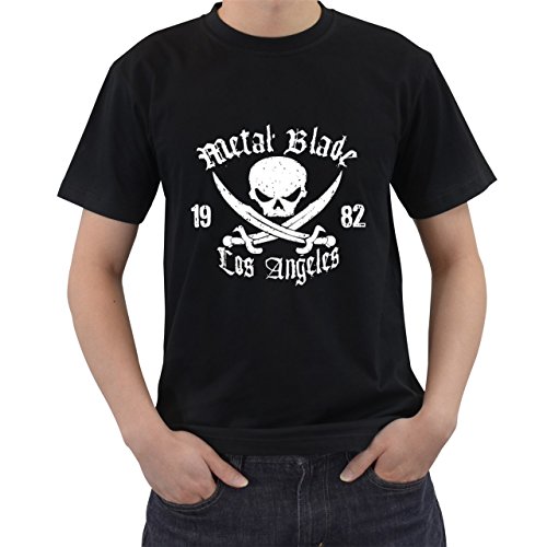 Metal Blade Los Angeles 1982 T-Shirt Short Sleeve By Saink Black Size 2XL