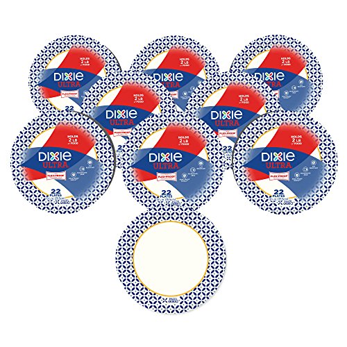 Book Cover Dixie Ultra Disposable Paper Plates, 10-1/16 in. Dinner Size, Printed, 176 Count