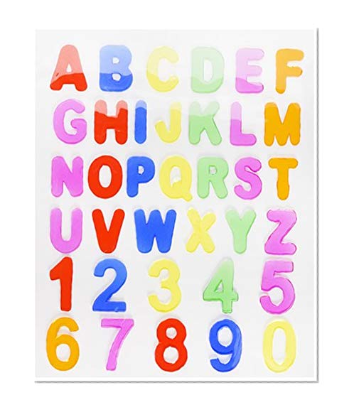 Book Cover ABC's & 123's Gel Clings - 36 Piece Window Gel Clings Toy - Numbers and Alphabet Letters - Great for Travel on Planes, Birthday Parties, Cars or at Home