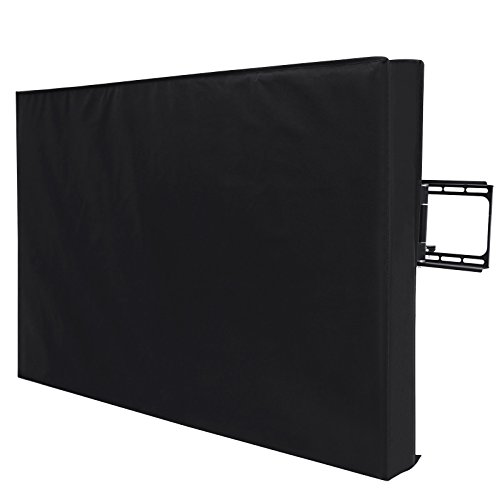 SONGMICS Outdoor TV Cover for 40- 43 Inch Wall Mounts TV, Weatherproof and Dustproof Black UGTR42B