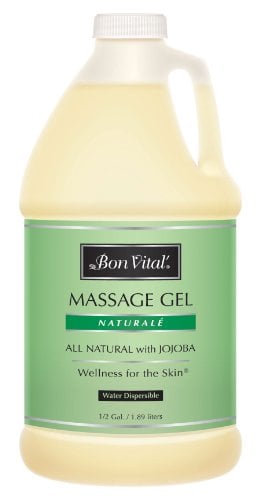 Book Cover Bon Vital' Therapeutic Touch Massage Gel Made with Olive Oil to Repair Dry Skin & Soothe Sore Muscles, Contains Anti-Aging Properties to Calm Skin Inflammation & Reduce Apperance of Wrinkles, 1/2 Gal