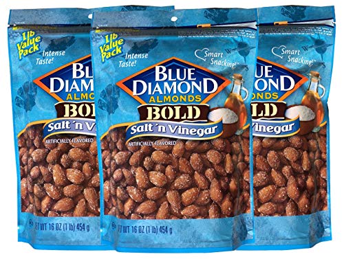 Book Cover Blue Diamond Almonds Bold Salt and Vinegar 16-Ounce Bag (Pack of 3 Bags)