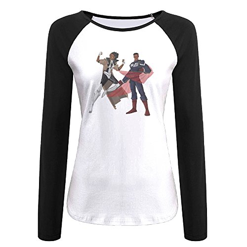 Creamfly Womens Iron Fist Misty Knight Brothers Long Sleeve Raglan Baseball Tshirt XXL