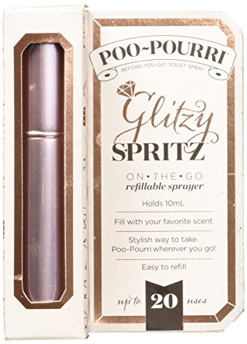 Poo-Pourri Glitzy Spritz 10 ml On-the-Go Refillable Sprayer, Rose Gold