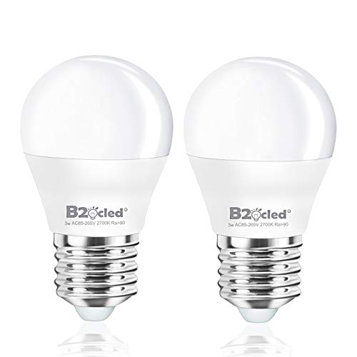 LED Light Bulb 3W（25 Watt Equivalent） A15 Lamp 2700K Warm White CRI90+ Non-Dimmable E26/E27 Base for Home Lighting Decorative 240-Lumen 2-Pack