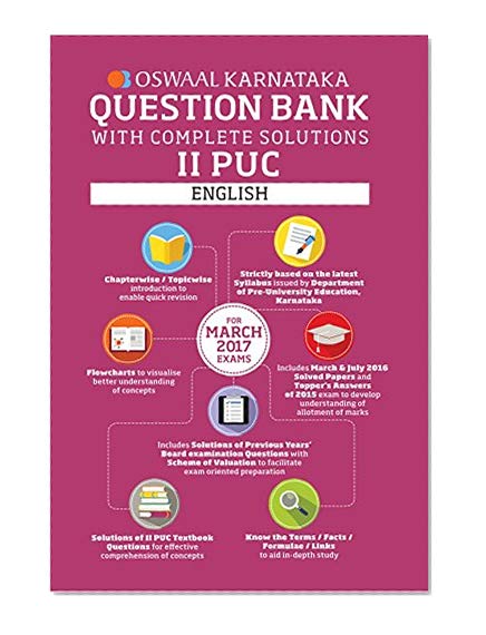 Oswaal Karnataka II PUC Question Bank With Complete Solutions For English