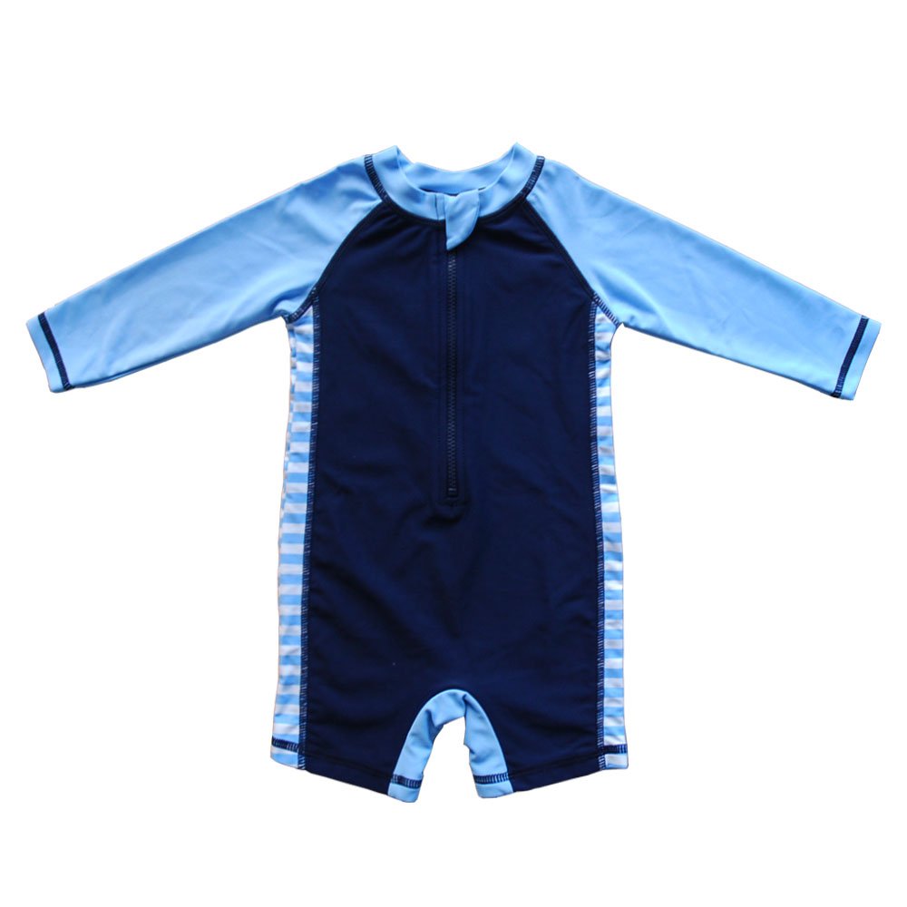 Baby Beach One-Piece Swimsuit UPF 50+ -Sun Protective Sunsuit Dark Blue,3 Months