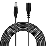 Dericam Universal 10ft 3 meters Power Extension Cable, DC 5 Volt Power Adapter Extension Cord, extend additional 10ft length for DC 5V power adapter or wall charger, 3.5mm DC Plug, 5V-3M, Black