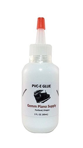 Book Cover GEMM Piano PVC-E Glue - Excellent Adhesive for Piano Keytops, Felts or Leather Material (2 oz)