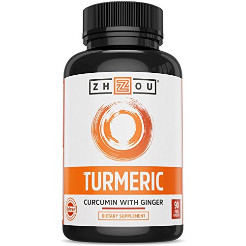 Turmeric Curcumin and Ginger with Bioperine 1800 mg - Includes 95% Curcuminoids - Extra Strength Antioxidant for Maximum Joint Comfort and Mobility - Non-GMO & Gluten Free - 90 Veggie Capsules