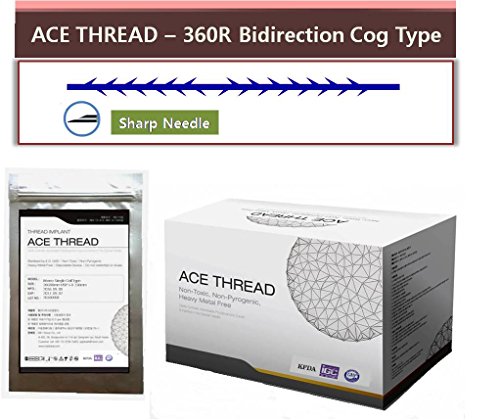 Book Cover ACE PDO thread lift KOREA face/whole body - 360R Bidirection Cog Type/Sharp Needle (20pcs) (23G90)