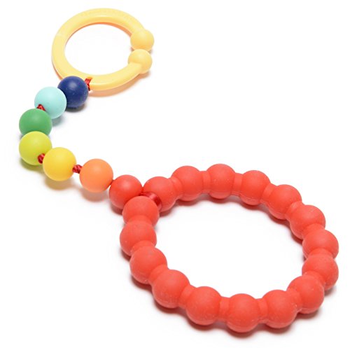 Chewbeads - Gramercy Baby Teething Car Seat Toy and Stroller Toy (Rainbow). 100% Safe Silicone Infant Teething Toy for Car Seats and Strollers. BPA Free