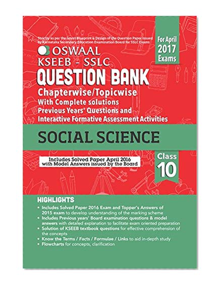 Oswaal KSEEB SSLC Question Bank with Complete Solution & Interactive Formative Assessment Activities For Class10 Social Science