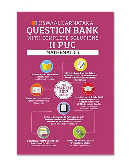 Oswaal Karnataka II PUC Question Bank With Complete Solutions For Mathematics