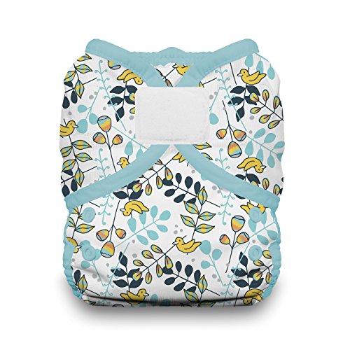 Thirsties Reusable Cloth Diaper Cover, Hook and Loop Closure, Birdie Size One (6-18 lbs)