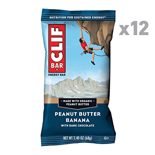 CLIF BAR - Energy Bars - Peanut Butter Banana Dark Chocolate - (2.4 Ounce Protein Bars, 12 Count)