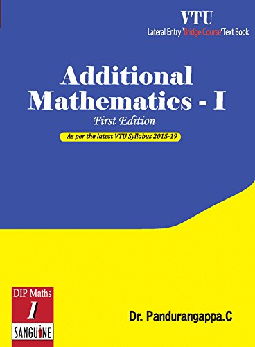 Additional Mathematics - 1: As per VTU