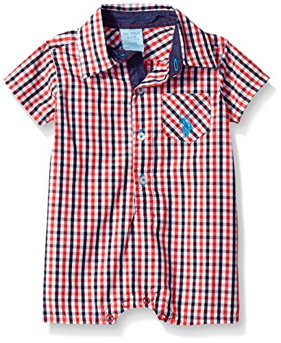 U.S. Polo Assn. Baby Boys' Woven Romper