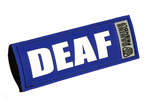 Canine Friendly 1" Bark Notes 'Deaf' Patch for Collar or Leash