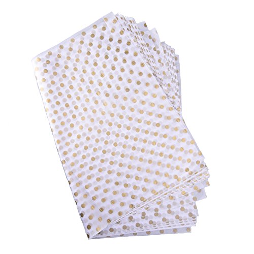 Shappy 30 Sheets Polka Dots Tissue Paper Dot Wrapping Paper for Halloween Thanksgiving DIY Craft Wrapping Supplies (Color 1, 28 x 20 Inch)