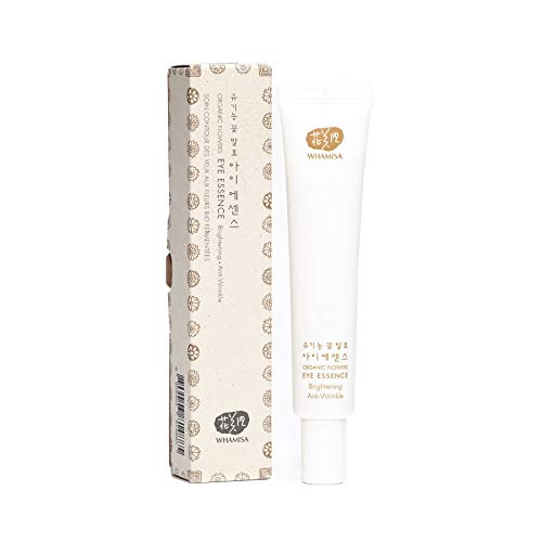 Whamisa Organic Flowers Eye Essence 1 Fl Oz | Natural Lifting Eye Cream for s Under Eye Bag Repair | Treatment for Dark Circles Puffiness Crows Feet | 95% Organic Ingredients RENEWAL