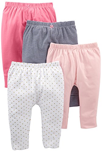Book Cover Simple Joys by Carter's Baby Girls' 4-Pack Pant