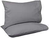 Amazon Basics 400 Thread Count Pillow Cases - Standard, Dark Gray