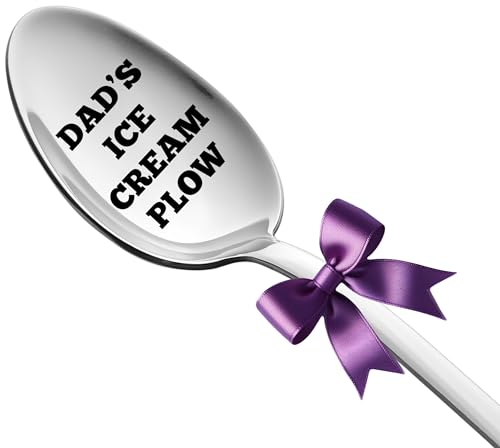Gifts for Dad Laser Engraved Ice Cream Spoon Dad's Ice Cream Plow Dad Gift For Christmas - Practical Gifts For Dad Who Wants Nothing - Tablespoon Size - Dad Gift It's Most Important on Christmas