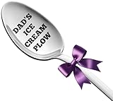 Weenca Engraved Spoon Dad's Ice Cream Plow Gift for Dad Sturdy Stainless Steel Ice Cream Spoon Best Dad Gifts for Beloved Dad's who Adore Ice Cream