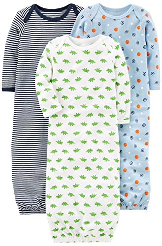 Book Cover Simple Joys by Carter's Baby Boys' 3-Pack Cotton Sleeper Gown