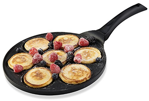 Gourmia GPA9510 Blini Pan Nonstick Silver Dollar Pancake Pan With 7-Mold Design 100% PFOA free non-stick coating …