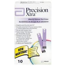 Precision Xtra Blood Ketone Test Strips, Unboxed, Sealed- 20 EA