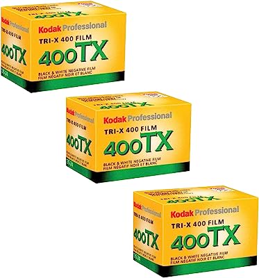 Book Cover Ritz Camera Kodak Tri-X 400TX Professional Black & White Film ISO 400, 35mm, 24 Exposures (3 Pack)