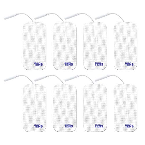 Book Cover TENS Electrodes, Value Wired Replacement Pads for TENS Units, 8 TENS Unit Electrodes (2in x 4in, 8 Pack) Discount TENS Brand