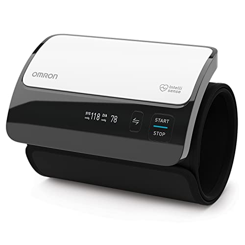 OMRON Evolv Bluetooth Wireless Upper Arm Blood Pressure Monitor with Portable, One-piece Design – Works with Alexa