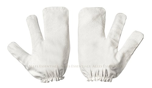 Best Garshana Gloves 100% Natural Raw Silk Dry Brush Exfoliating Detox Ayurvedic Massage Gloves, Helps Reduce Cellulite, Toxins, and Stress. Hand Made.