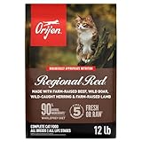 ORIJEN Grain Free High Protein Premium Dry Cat Food Regional Red Recipe 12lb Bag