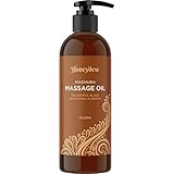 Vanilla Massage Oil for Date Night - Premium Easy Gliding Sensual Massaging Oil with Silky Smooth Non Greasy Non Staining Jojoba Coconut and Sweet Almond Oil - Therapeutic Grade Non GMO and Vegan