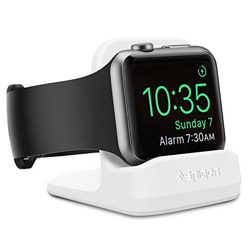 Spigen S350 Designed for Apple Watch Stand with Night Stand Mode for Series 4 / Series 3 / Series 2 / Series 1 / 44mm / 42mm / 40mm / 38mm, Patent Pending - White