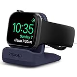 Spigen for Apple Watch Charger, S350 Stand Compatible with Ultra 3/2/1 49mm, Series 11/10 46/42mm, 9/8/7 45/41mm, SE3/SE2/SE/6/5/4 44/40mm, 3/2/1 42/38mm with Non-Slip Stable Base - Blue