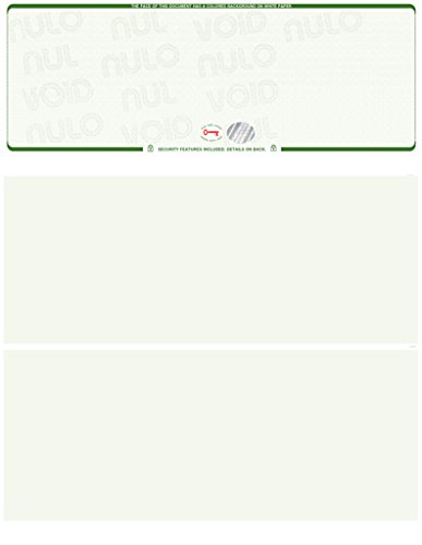 Check on Top with Hologram Foil Security Stock compatible with Quickbooks (250, Green)