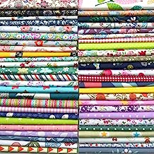 50pcs 8" x 8" Fabric Squares 100% Cotton Fabric Bundles Quilting Craft Supplies Floral Precut Squares Patchwork for Sewing DIY Quilt Patchwork