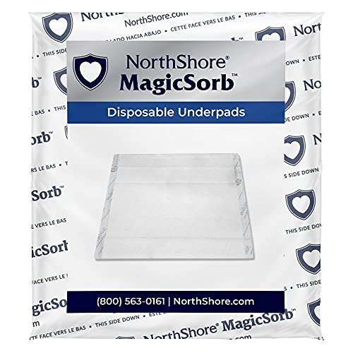 NorthShore MagicSorb, 30 x 36, 60 oz., Disposable Underpads, X-Large, Case/80 (8/10s)
