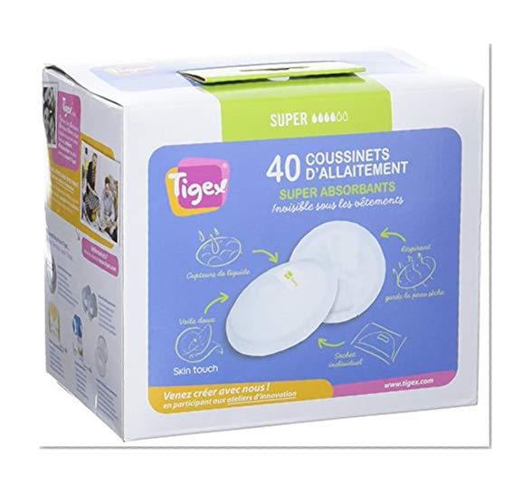 Tigex - 40 Coussinets d'Allaitement Super Absorbants