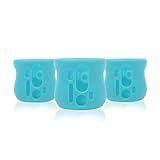 Olababy Silicone Sleeve for Avent Natural Glass Bottles (Pack of 3) (4 oz, Blue)