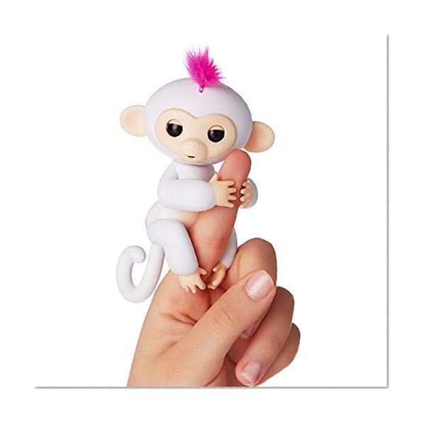 Wow Wee - Fingerlings  - bébé singe Ouistiti interactif, 12cm, blanc