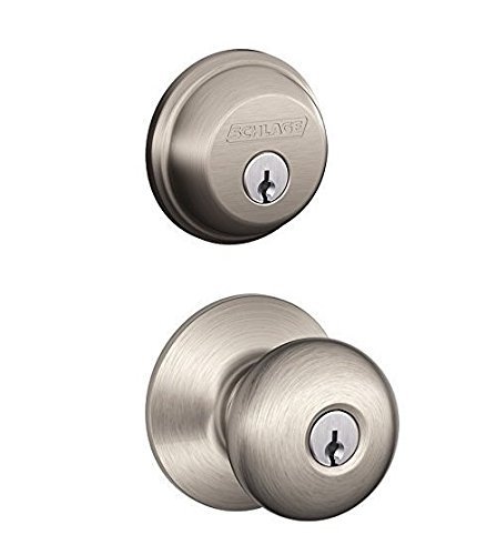Schlage Lock Company FB50VPLY619 Deadbolt/Knob Stn Nkl