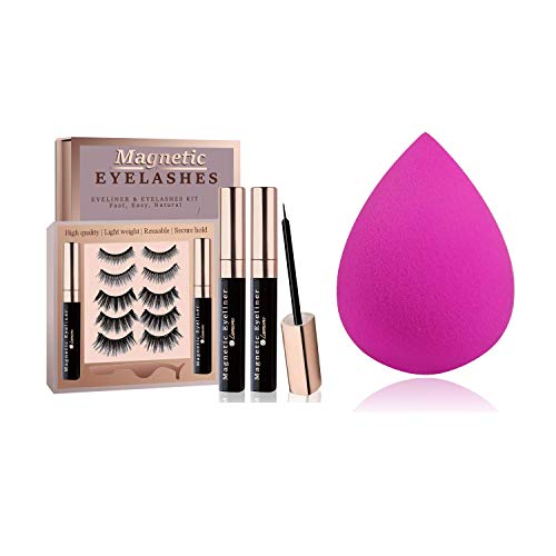 Makeup Sponge Blender with Magnetic Eyelashes